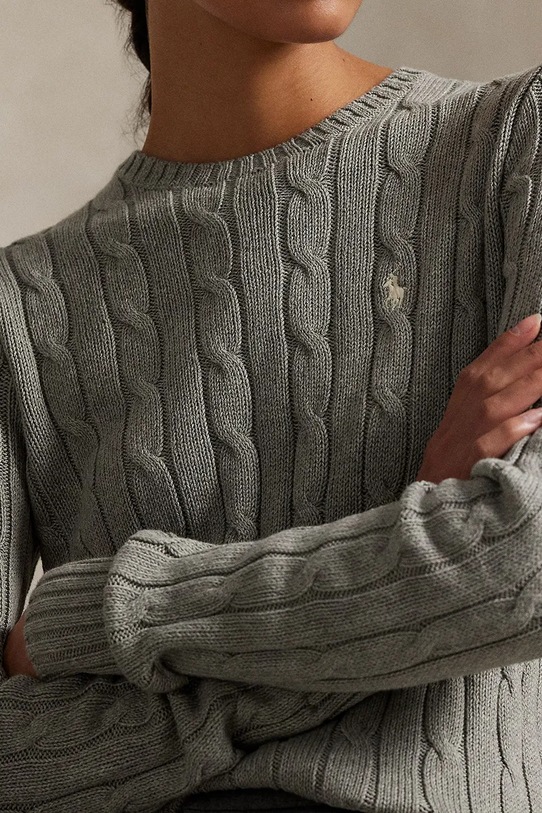 Polo Ralph Lauren sweter z dodatkiem kaszmiru szary 211971795