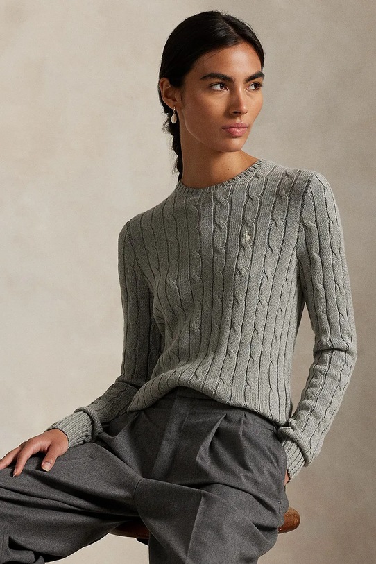 Polo Ralph Lauren sweter z dodatkiem kaszmiru 211971795 szary