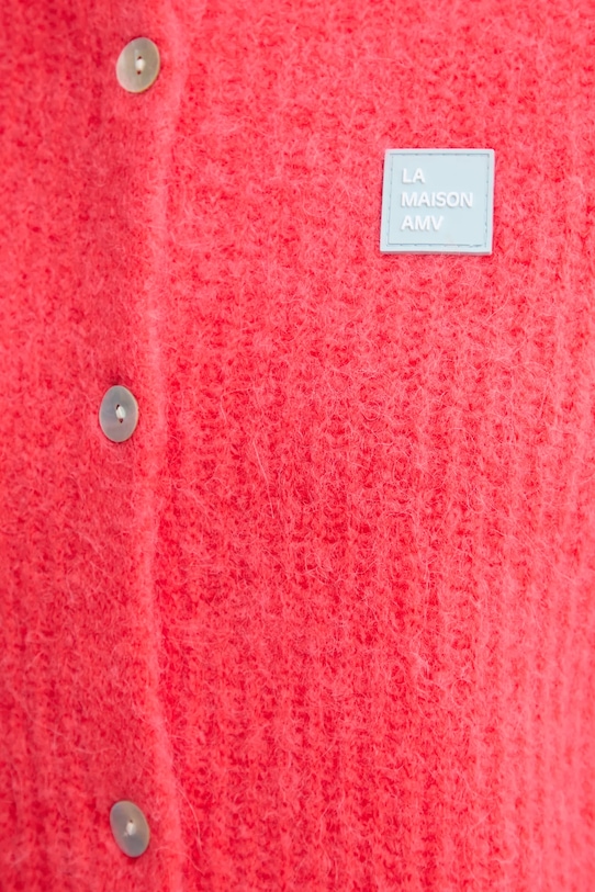 American Vintage kardigan z dodatkiem wełny EAST19N różowy