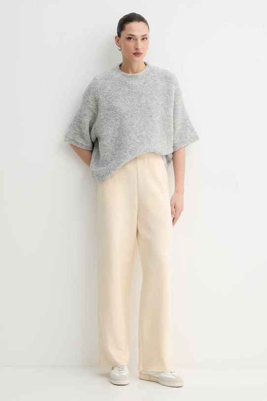 American Vintage sweter z dodatkiem wełny ZOL18B szary AA00