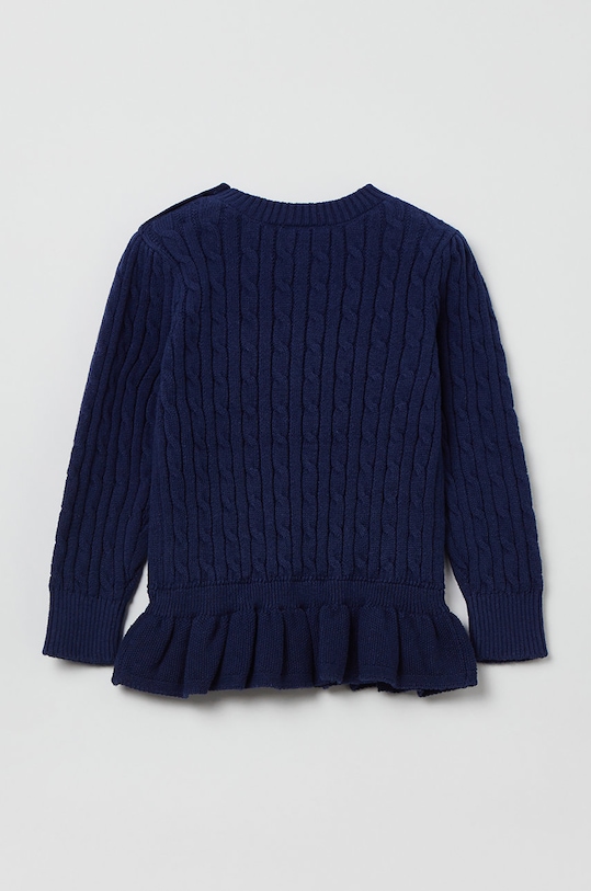 OVS sweter bawełniany dziecięcy 1429224.GIRL.9.36MONTHS granatowy AA00