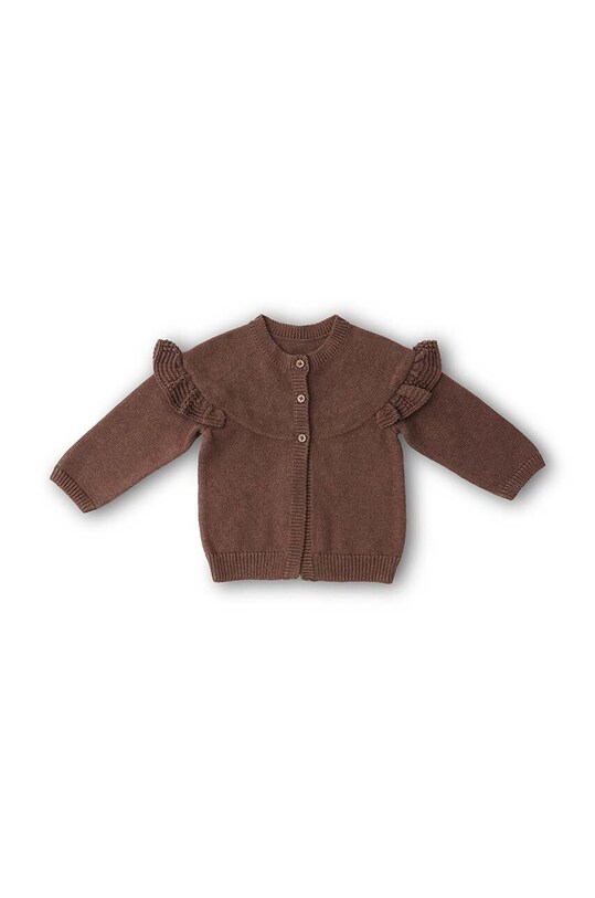 Fete That's mine cardigan din bumbac pentru bebeluși FIC50 FIC50 maro