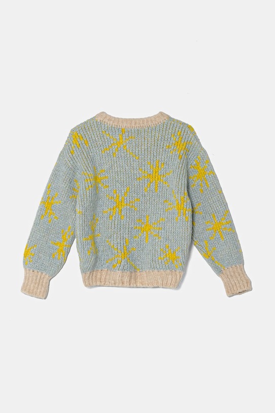 Renewed pulover pentru copii din amestec de lana Creative Upcycling sweter.kids.bobo.choses albastru AA00