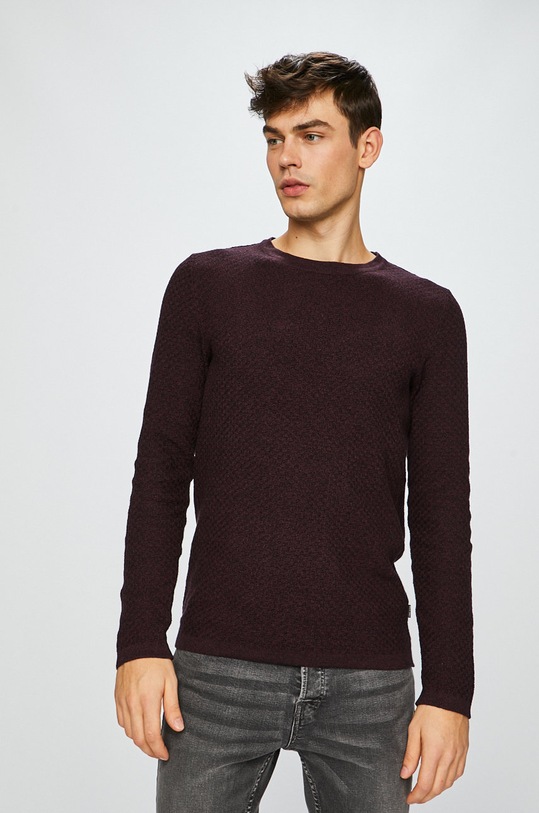 Premium by Jack&Jones - Svetr kulatý burgundské 12140252