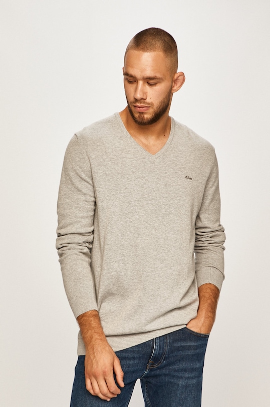 s. Oliver - Sweter szpic szary 03.899.61.5233