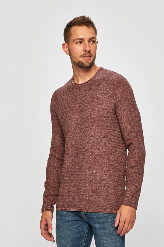 Only & Sons - Svetr kulatý burgundské 22012290