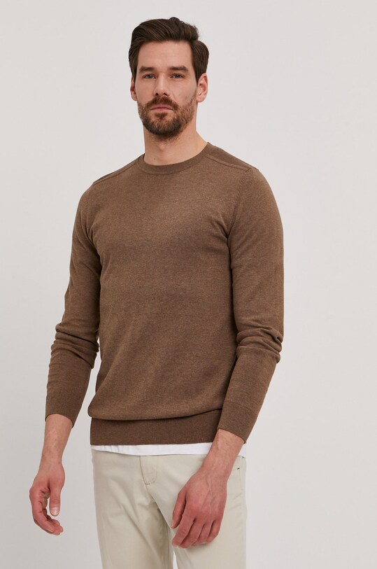Selected Homme - Sweter brązowy 16074682