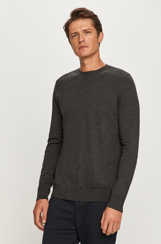 Selected Homme - Pulover okrugli siva 16074682