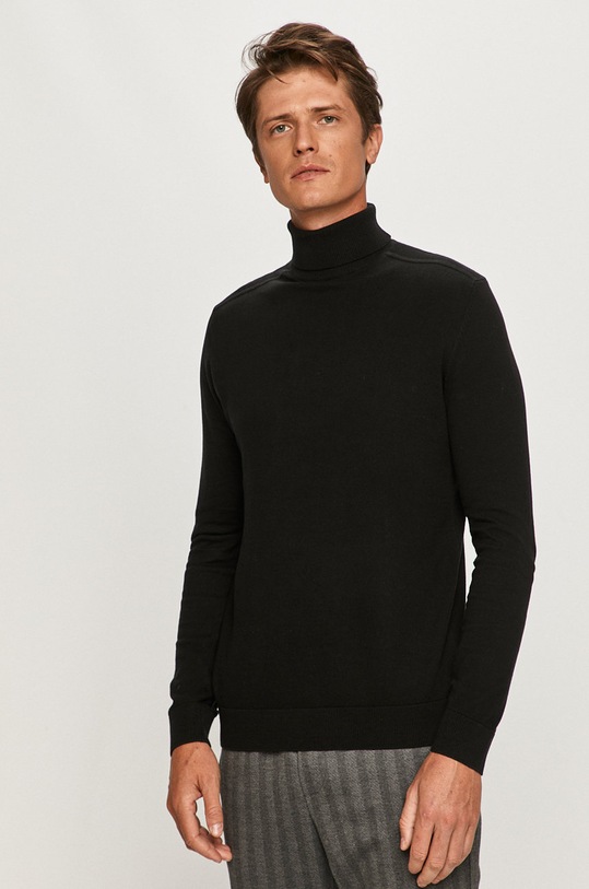 Selected Homme - Svetr rolák černá 16074684