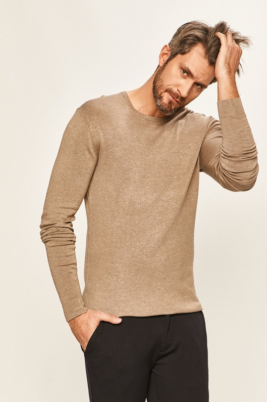 Tailored & Originals - Pulover subtiri bej 7192606.7954091