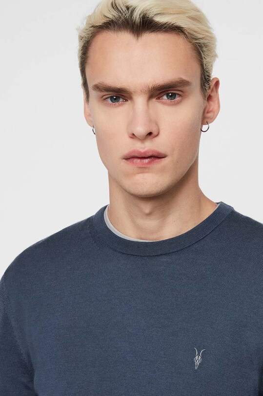 AllSaints - Πουλόβερ Mode Merino Crew MK129D σκούρο μπλε AA00