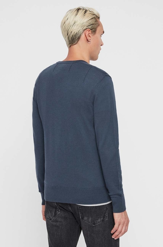 AllSaints – Sweter MODE MERINO CREW granatowy MK129D