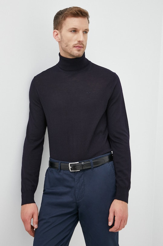 Armani Exchange Шерстяной свитер тёмно-синий 8NZM3C.ZM8AZ