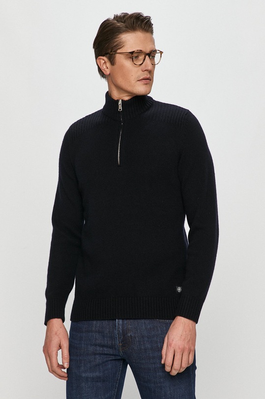 Marc O'Polo - Sweter wełna granatowy M29604660424