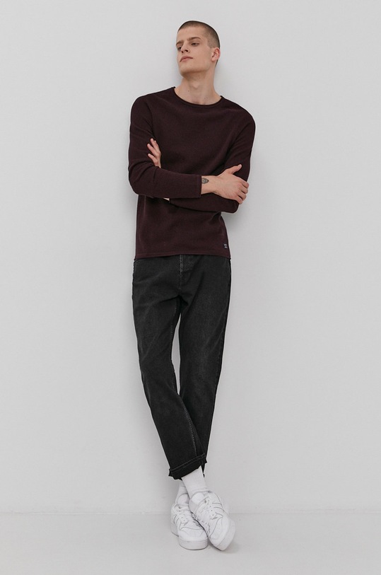 Jack & Jones Sweter 12157321 fioletowy AA00