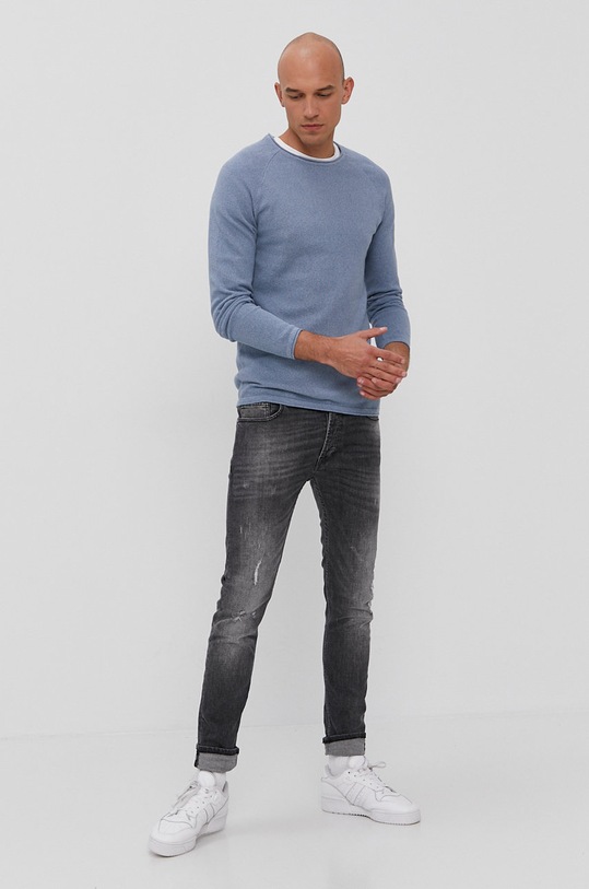 Jack & Jones Sweter 12157321 fioletowy AA00