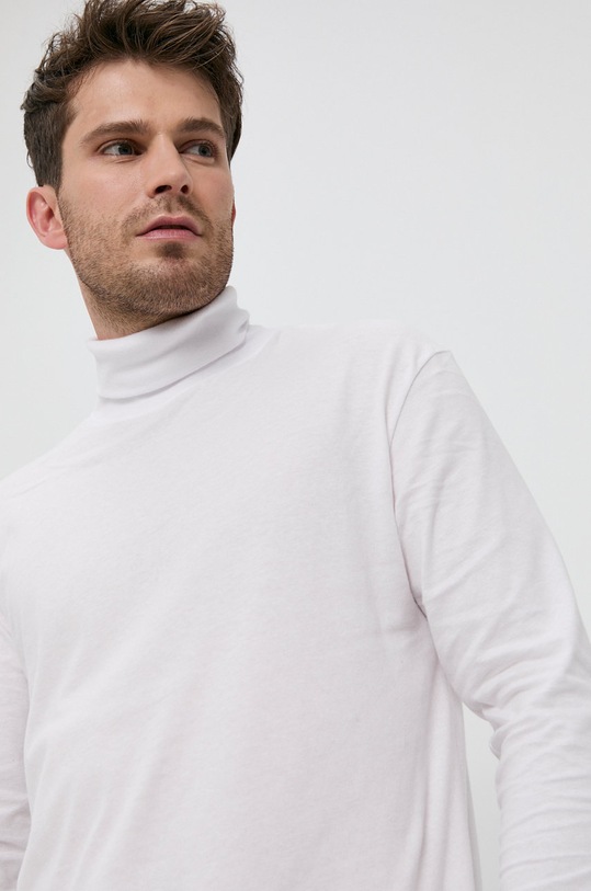 Jack & Jones - Longsleeve bawełniany bawełna biały 12190713