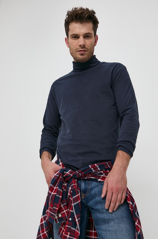 Jack & Jones - Longsleeve din bumbac bleumarin 12190713
