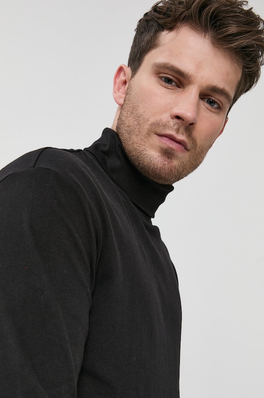 Jack & Jones - Longsleeve din bumbac negru 12190713