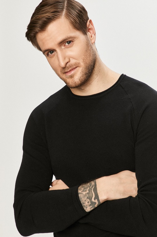 Jack & Jones - Sweter czarny 12157321.