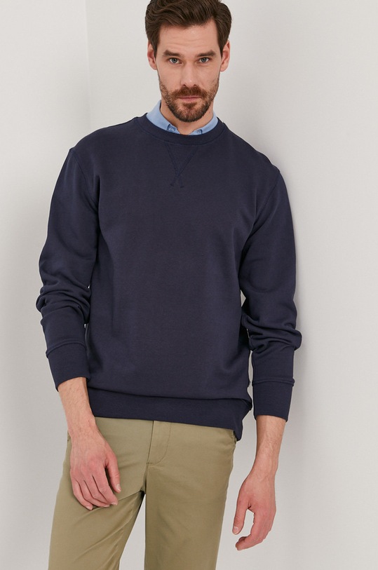 Selected Homme - Bluza bawełniana bawełna granatowy 16077366