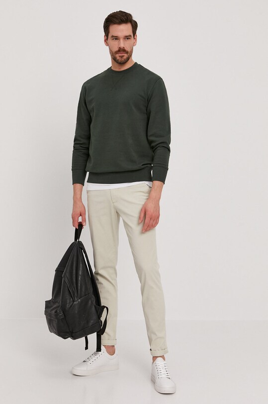 Selected Homme - Hanorac de bumbac 16077366 verde AA00