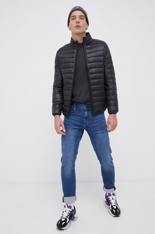 Premium by Jack&Jones Sweter z domieszką kaszmiru 12192311 szary AA00