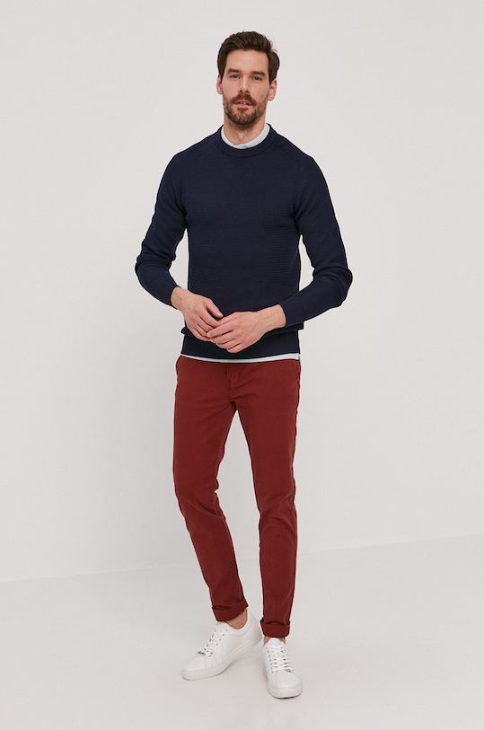 Selected Homme Sweter 16074692 granatowy AA00