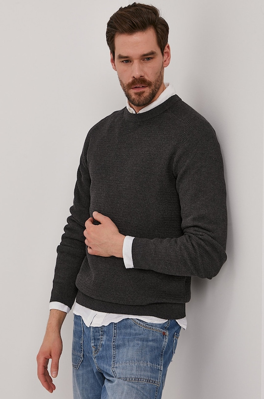 Svetr Selected Homme šedá 16074692