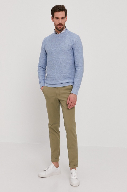 Selected Homme Sweter 16074710 niebieski AA00