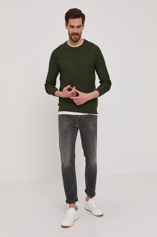 Selected Homme Sweter 16074710 zielony AA00