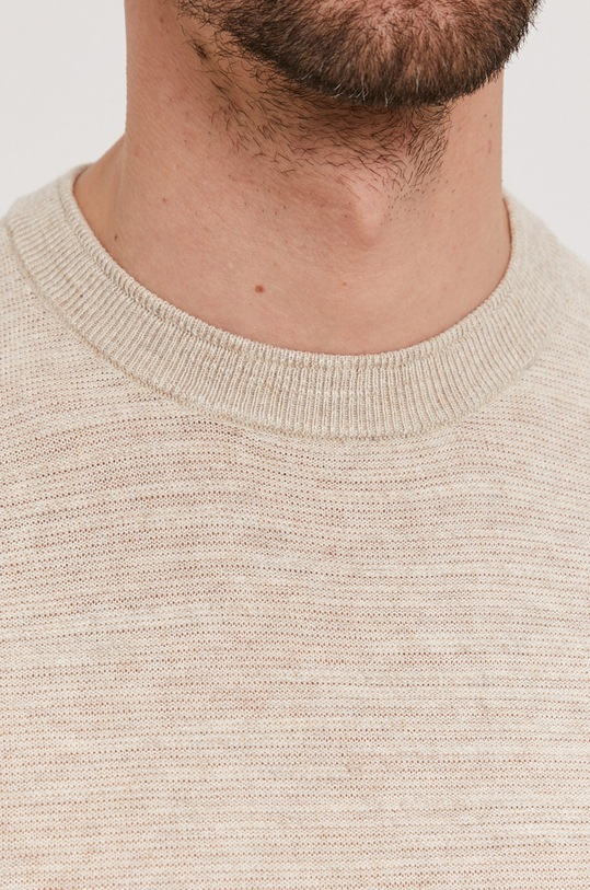 Selected Homme Sweter 16074710 beżowy