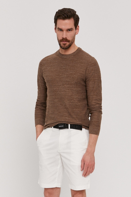 Selected Homme Sweter pozostałe brązowy 16074710