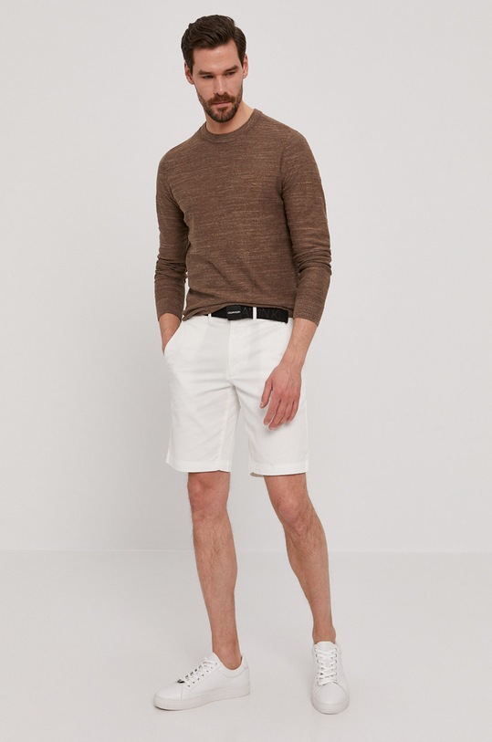 Selected Homme Sweter 16074710 brązowy AA00