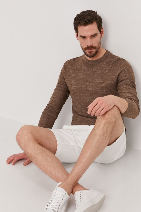 Selected Homme Sweter brązowy 16074710