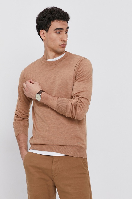 Emporio Armani sweter okrągły beżowy 8N1M42.1M67Z