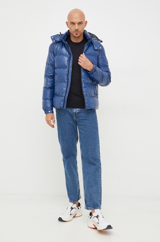 Armani Exchange sweter wełniany 8NZM4R.ZM8AZ.NOS granatowy AA00