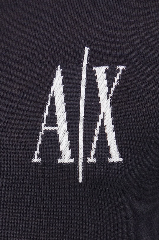 Armani Exchange sweter wełniany 8NZM4R.ZM8AZ.NOS granatowy