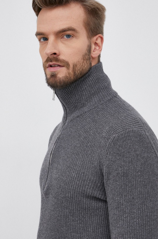 Marc O'Polo Sweter z domieszką wełny szary M30505560296