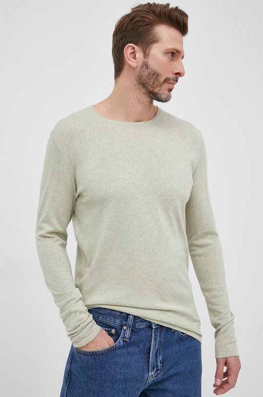 Selected Homme sweter okrągły zielony 16079774.DesertSage