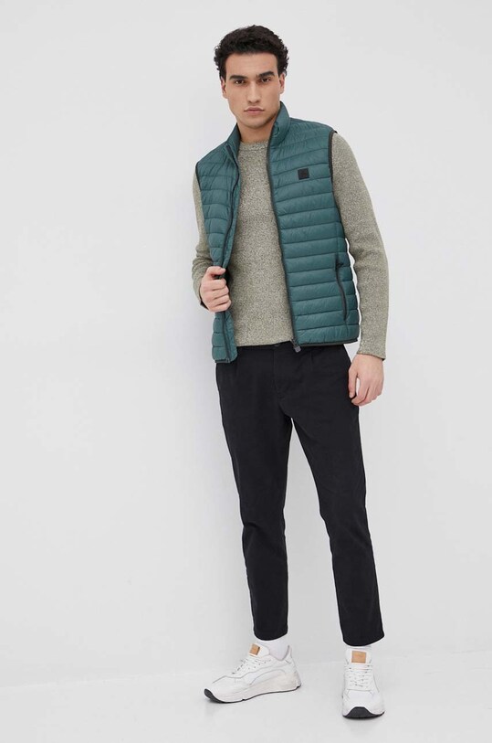 Pamučni pulover Selected Homme 16079776.WinterMoss zelena AA00