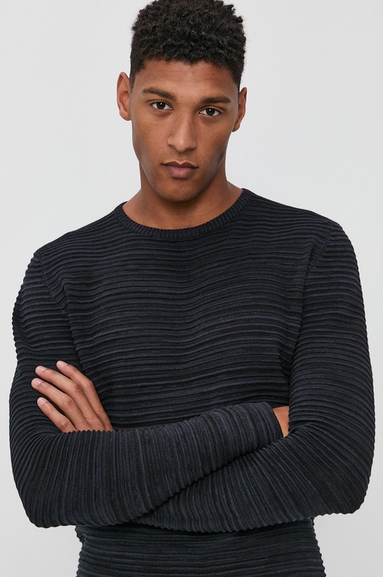 Sveter !SOLID okrúhly tmavomodrá 21102770.7919911