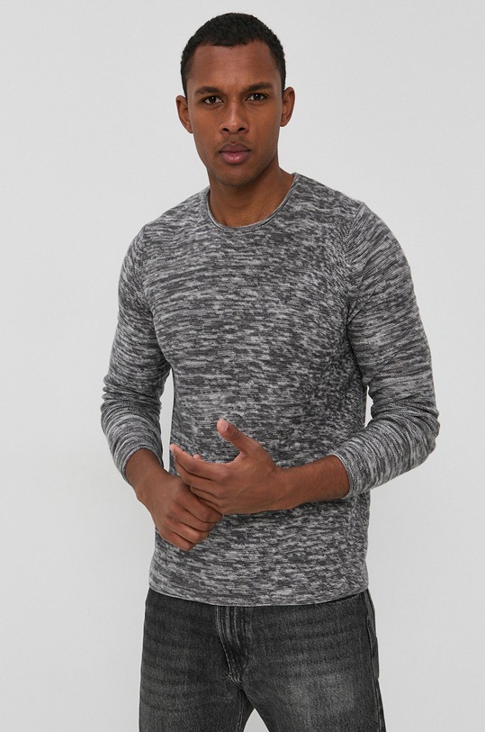 Solid Sweter pozostałe szary 21104246.7901041