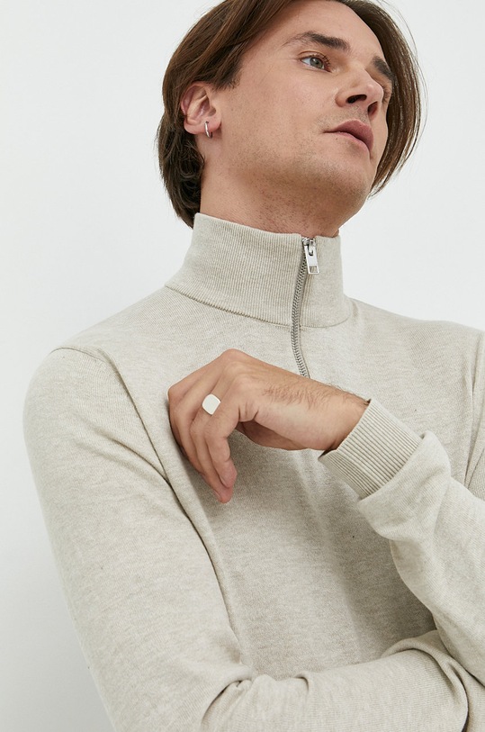 Odzież Jack & Jones sweter 12189339.Oatmeal beżowy