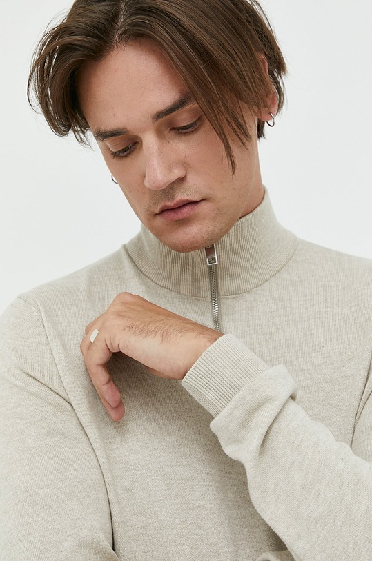 Jack & Jones sweter beżowy 12189339.Oatmeal