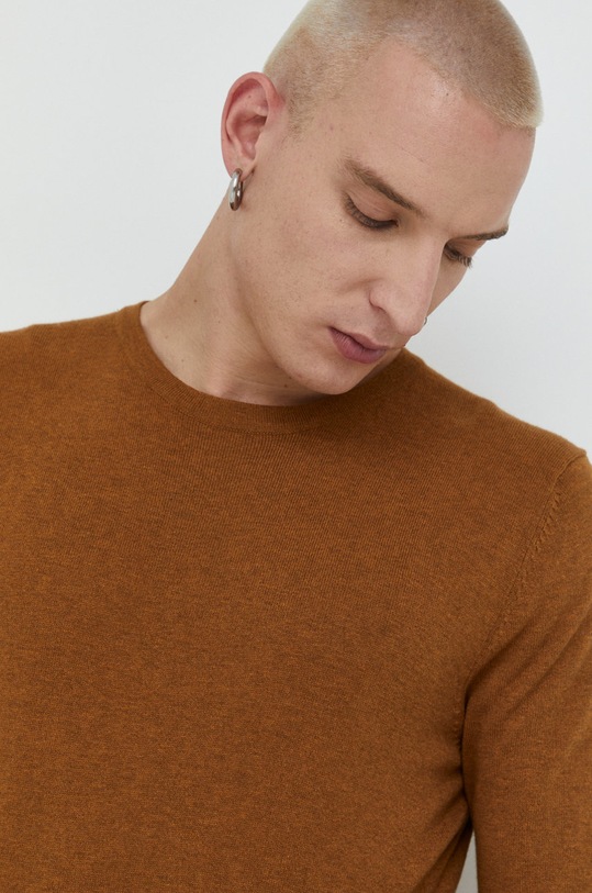 Свитер Jack & Jones коричневый 12208364.Rubber