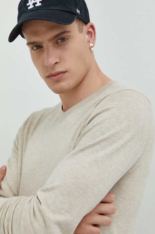 Jack & Jones sweter beżowy 12208365.Oatmeal