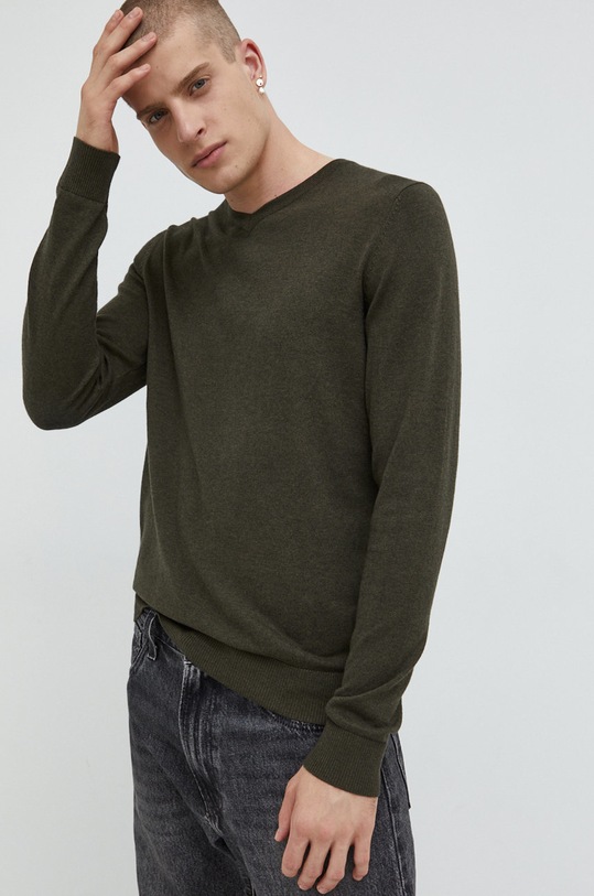 Jack & Jones sweter okrągły zielony 12208365.OliveNight