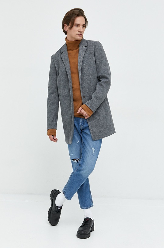 Jack & Jones pamut pulóver 12210931.Rubber barna AA00