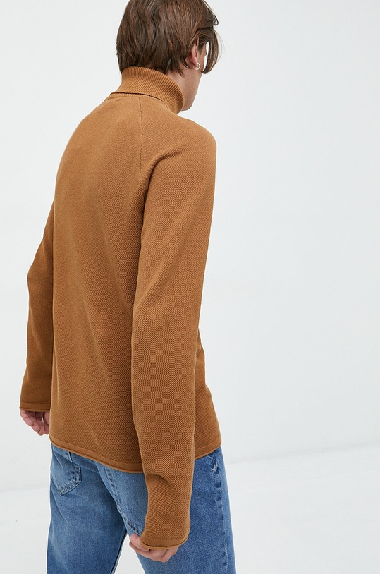 Ruházat Jack & Jones pamut pulóver 12210931.Rubber barna